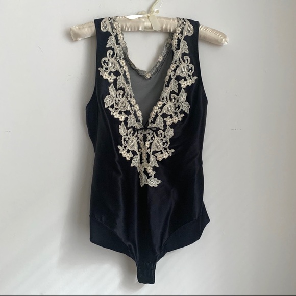 $1050 La Perla Maison bodysuit slip silk lingerie - Picture 2 of 4